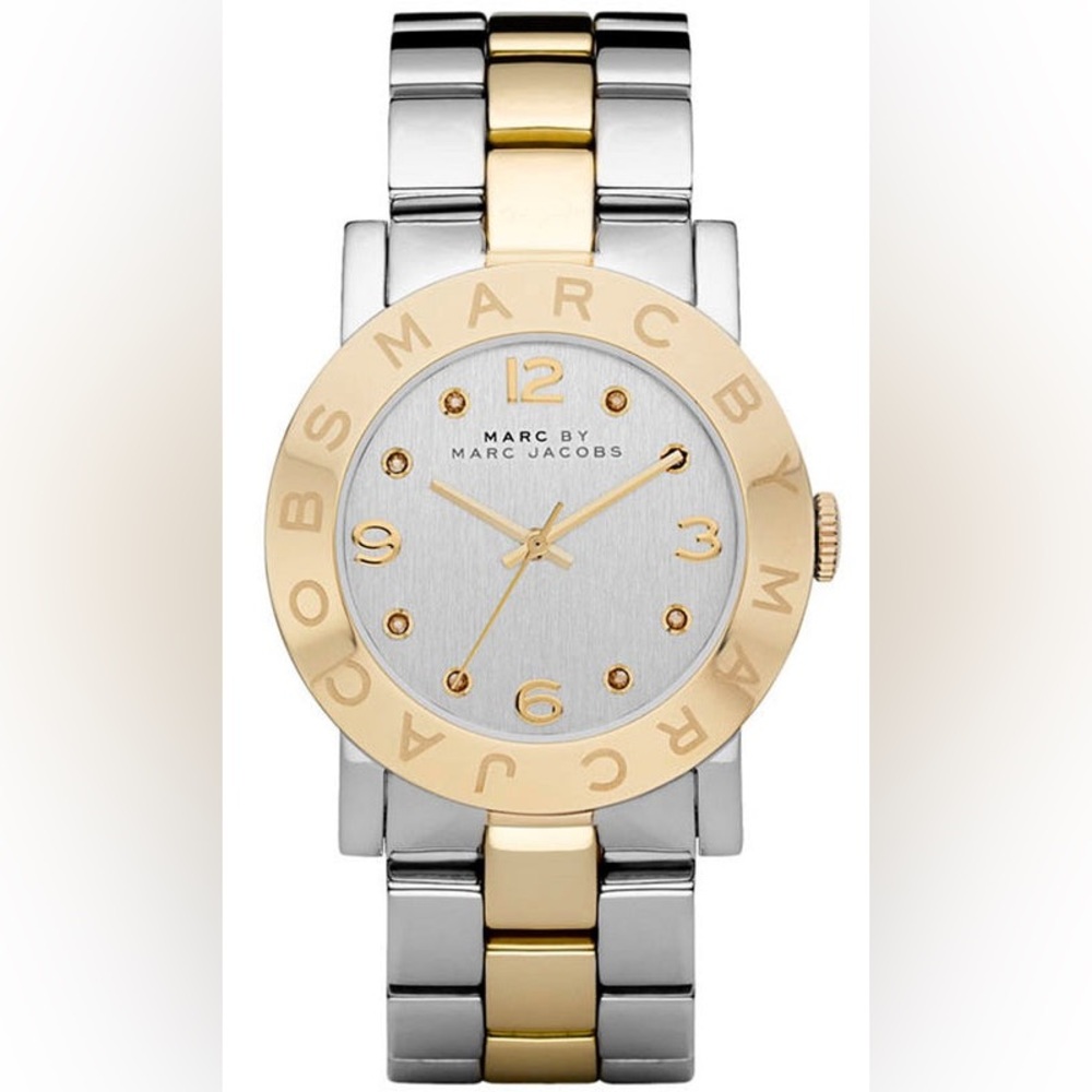 Marc Jacobs Amy Silver Dial Two Tone Steel Strap Watch For Women - MBM3139